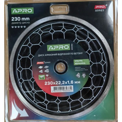 Диск алмаз. ГЛАДКИЙ 230 Кераміка Ультра 830082 APRO