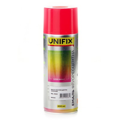 Фарба аерозольна флуоресцентна Червона RAL3024 400мл 941044 UNIFIX